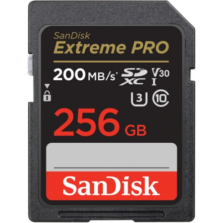 SanDisk SDXC 256GB Extreme Pro 200MB/s UHS-I Class10 U3 V30